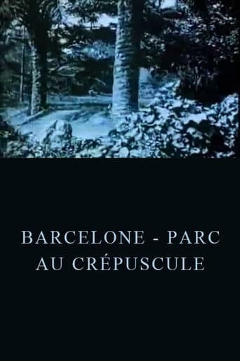El parque de Barcelona al crepúsculo